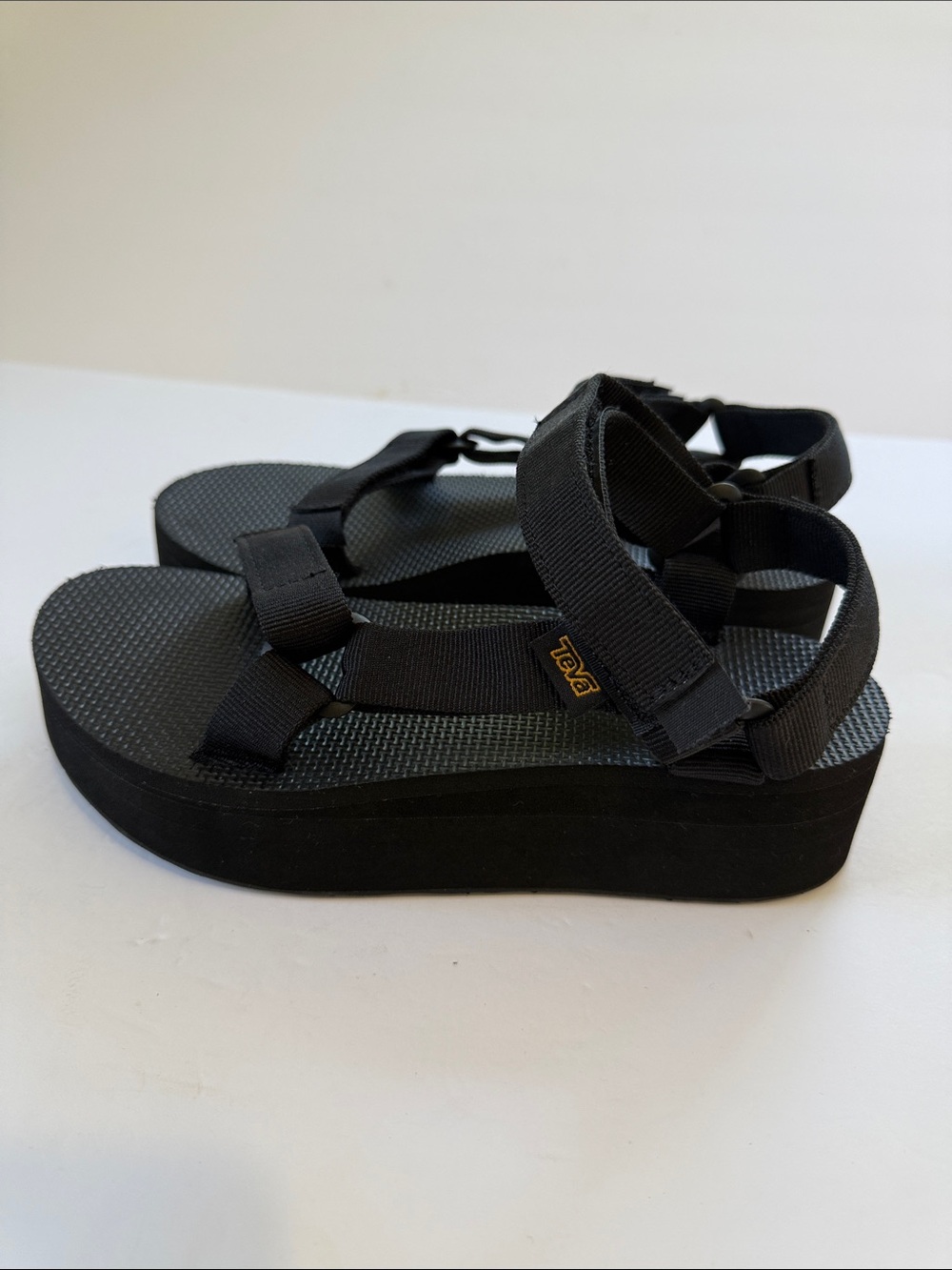 Teva Black Platform Sport Sandals
